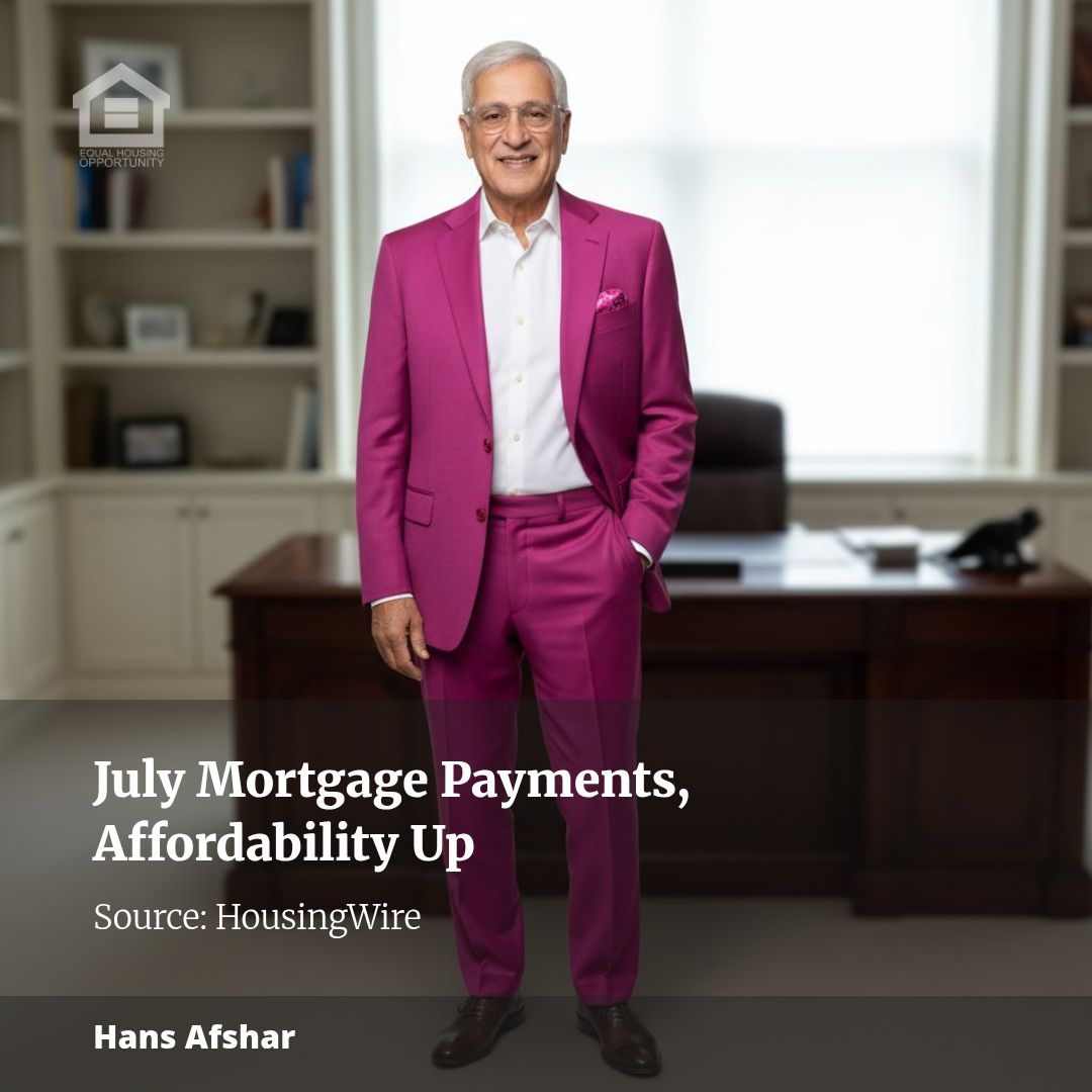 MBA says July mortgage payments dipped, affordability improved