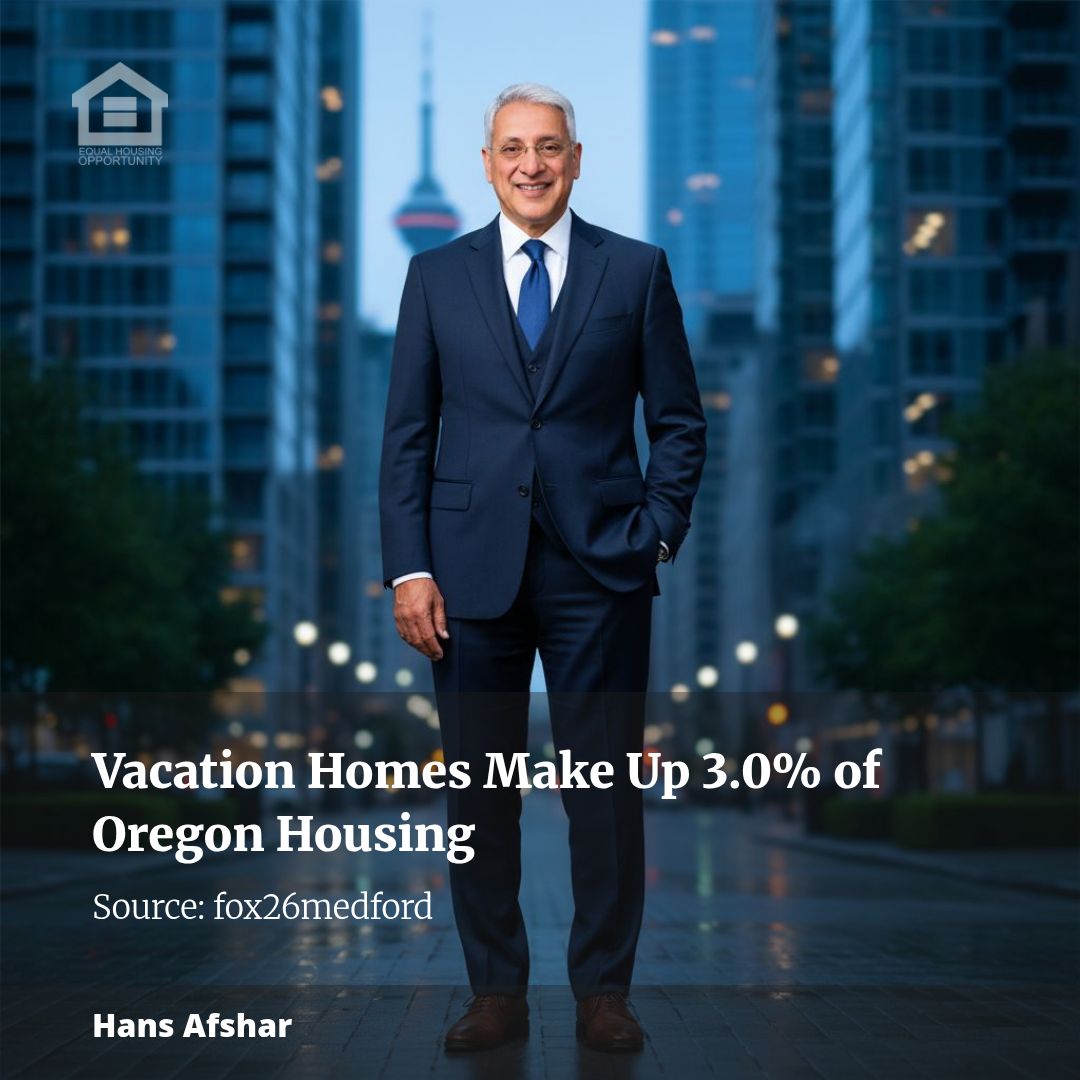 Vacation Homes Make Up 3.0% of Oregon Housing